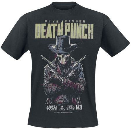 T-Shirt Manches courtes  de Five Finger Death Punch - Crossed Pistols - S à 5XL - pour Homme - noir - Five Finger Death Punch