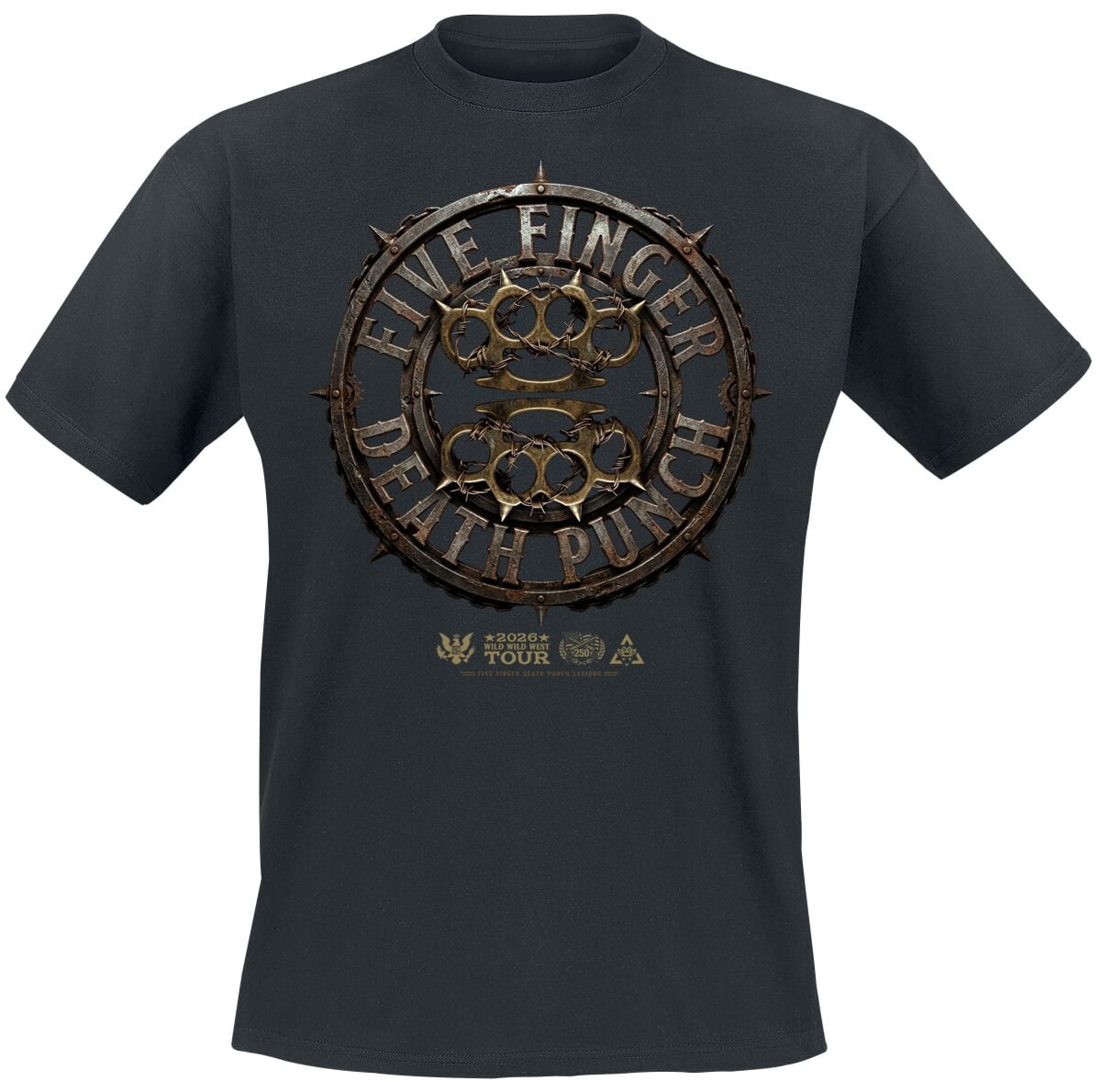 T-Shirt Manches courtes  de Five Finger Death Punch - Knuckles Mock Up 1 - S à 5XL - pour Homme - noir - Five Finger Death Punch
