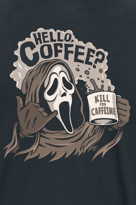 T-Shirt Manches courtes  de Scream (Film) - Ghostface - Hello, Coffee? - M à XXL - pour Homme - noir - Scream (Film) - View 2