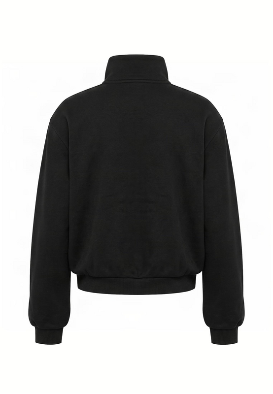 Sweat-shirt  de Urban Classics - Ladies Fluffy Loose Fit Troyer - XS à 3XL - pour Femme - noir - Urban Classics - View 2