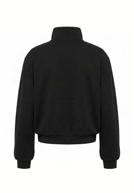 Sweat-shirt  de Urban Classics - Ladies Fluffy Loose Fit Troyer - XS à 3XL - pour Femme - noir - Urban Classics - View 2