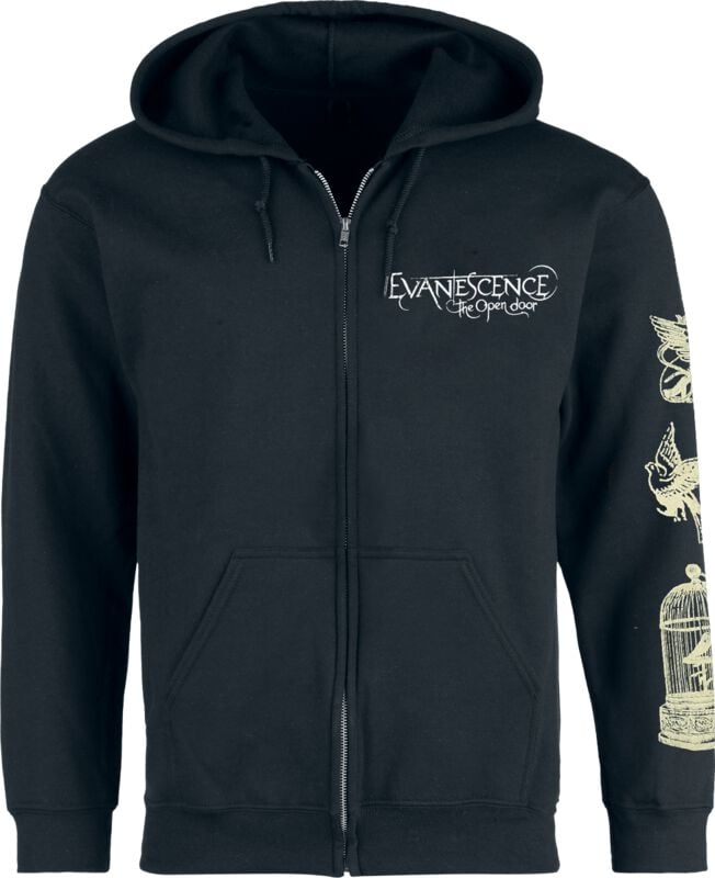 Sweat-shirt zippé à capuche  de Evanescence - Open Door - S à 3XL - pour Homme - noir - Evanescence