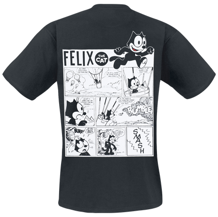 T-Shirt Manches courtes  de Félix Le Chat - Comic Strip - M à XXL - pour Homme - noir - Félix Le Chat - View 2