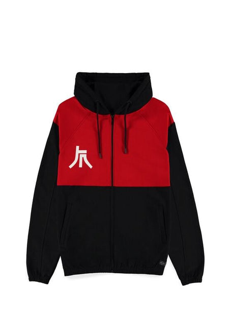 Sweat-shirt zippé à capuche Gaming de Starfield - S à XXL - pour Homme - noir/rouge - Starfield