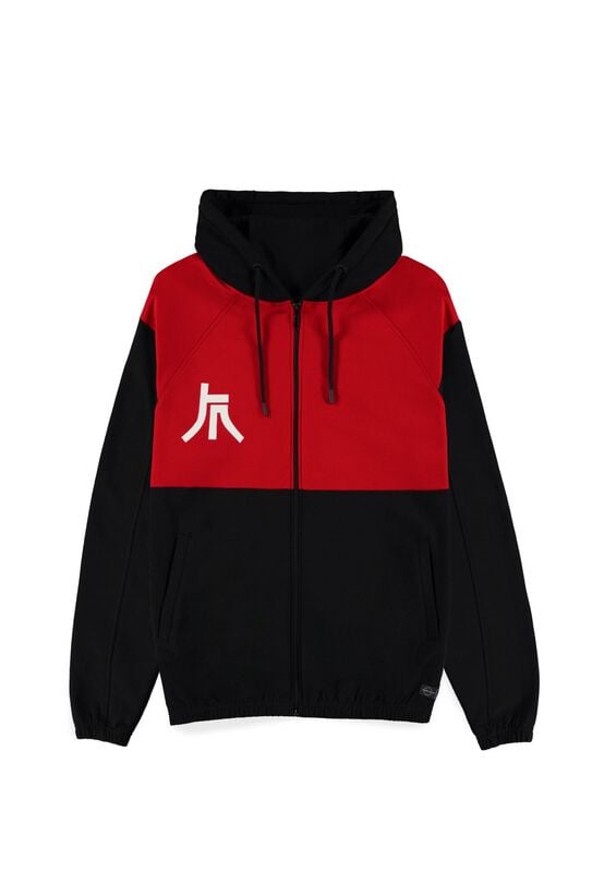 Sweat-shirt zippé à capuche Gaming de Starfield - S à XXL - pour Homme - noir/rouge - Starfield