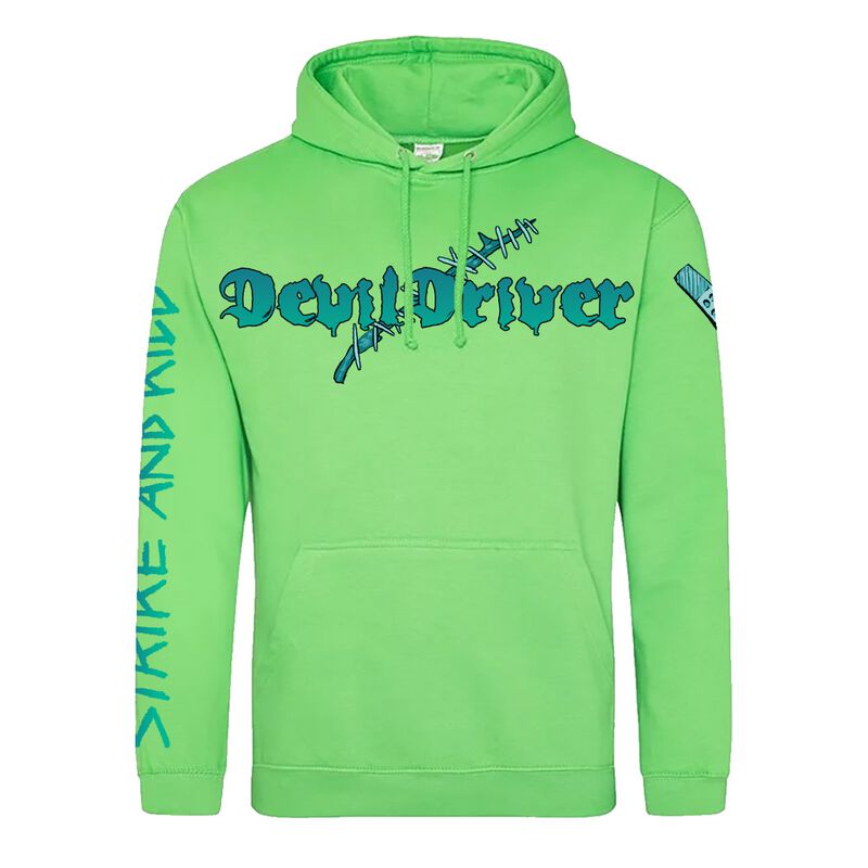 Sweat-shirt à capuche  de DevilDriver - Strike And Kill - S à XL - pour Homme - citron - devildriver