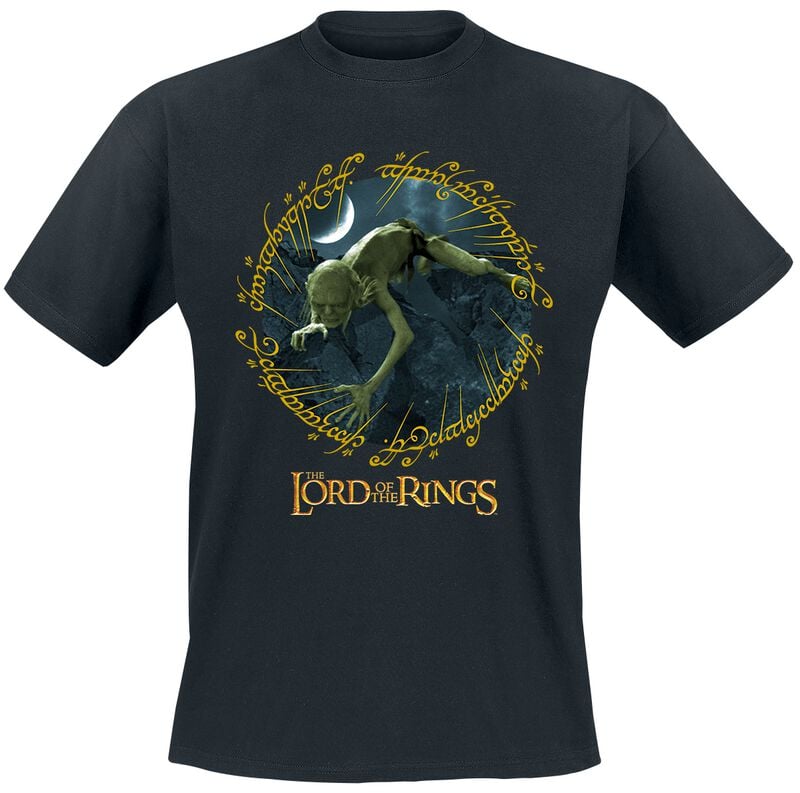 T-Shirt Manches courtes  de Le Seigneur Des Anneaux - Gollum Ring - M à 3XL - pour Homme - noir - Le Seigneur Des Anneaux