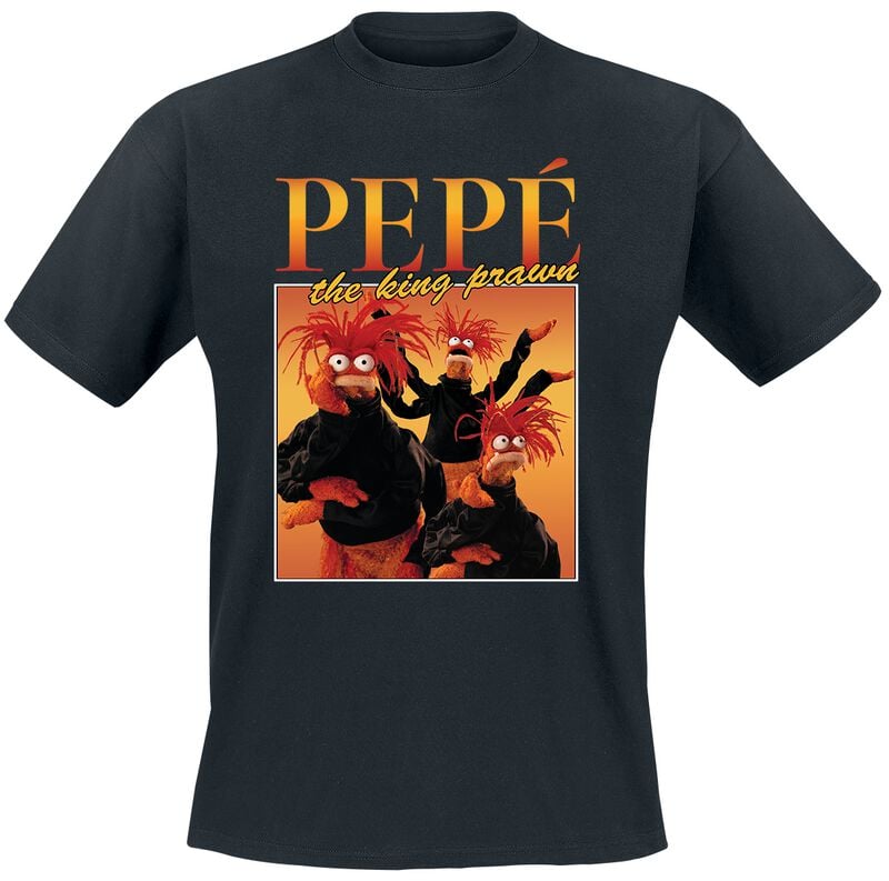 T-Shirt Manches courtes Disney de Les Muppets - The King Prawn Homage - M à 3XL - pour Homme - noir - Les Muppets