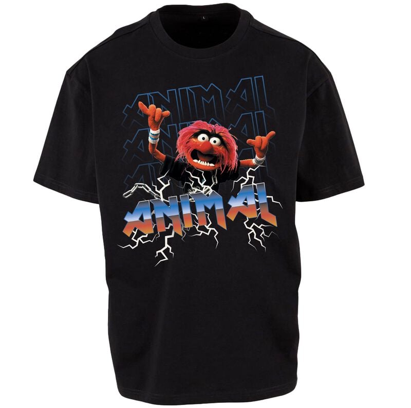 T-Shirt Manches courtes Disney de Les Muppets - Animal Repeat Rock - M à 3XL - pour Homme - noir - Les Muppets