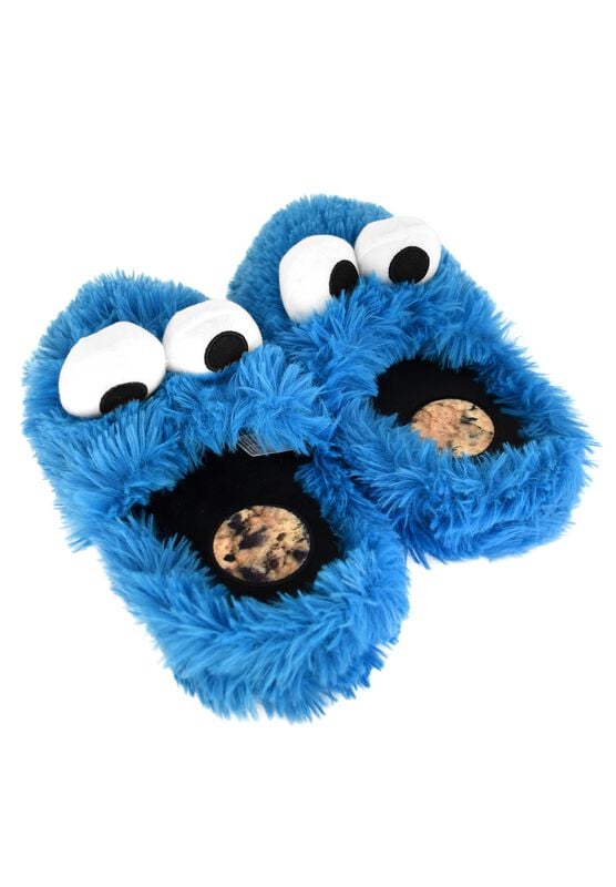 Chaussons  de Sesame Street - Macaron le glouton - EU35-37 à EU 41-43 - pour Unisexe - bleu - Sesame Street