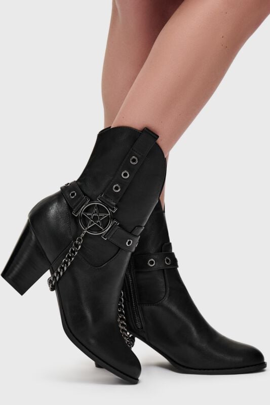 Bottes Gothic de Killstar - What Darkness Returns - Coven Cowboy Boots - EU36 à EU41 - pour Femme - noir - Killstar