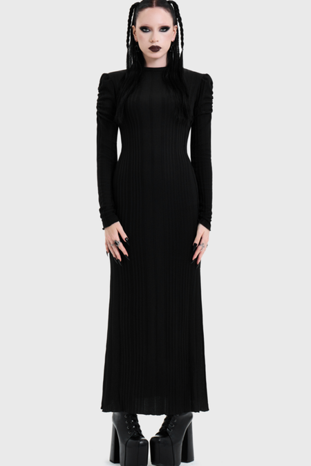 Robe longue Gothic de KIHILIST by KILLSTAR - NOIR BACK CUT OUT MAXI DRESS - XS à 4XL - pour Femme - noir - KIHILIST by KILLSTAR - View 2