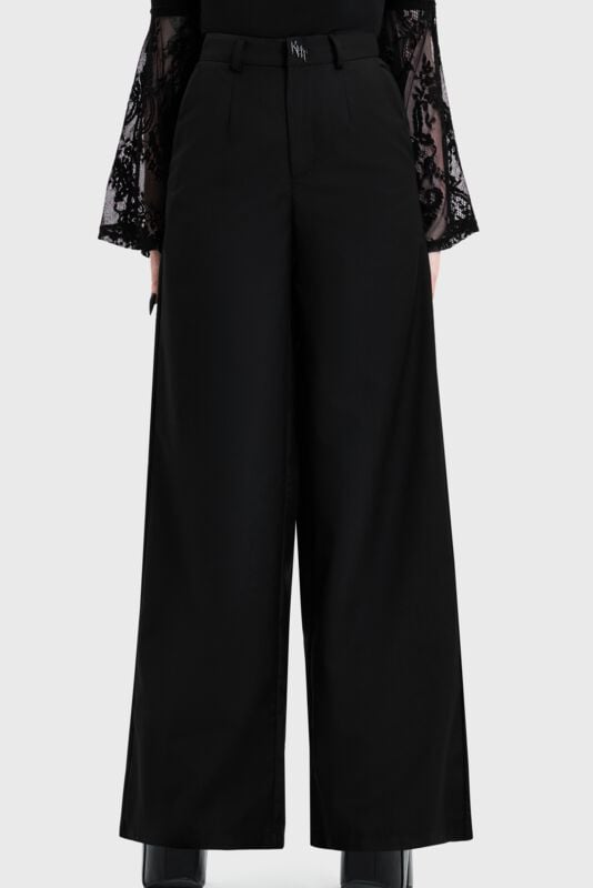 Pantalon en toile Gothic de KIHILIST by KILLSTAR - WITCHMARKED HIGH WAIST TROUSERS - XS à 4XL - pour Femme - noir - KIHILIST by KILLSTAR