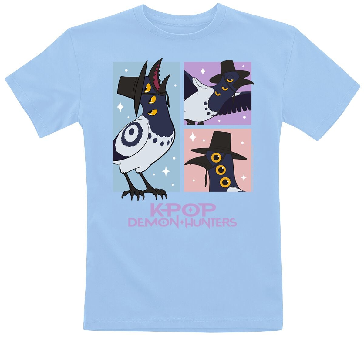 T-shirt  de KPop Demon Hunters - Sussie Boxes - 116 à 152 - pour filles - bleu clair - KPop Demon Hunters