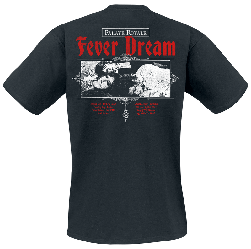 T-Shirt Manches courtes  de Palaye Royale - Fever Dream Track List - S à 5XL - pour Homme - noir - Palaye Royale - View 2