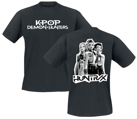 T-Shirt Manches courtes  de KPop Demon Hunters - Scrapbook Logo - S à XXL - pour Homme - noir - KPop Demon Hunters
