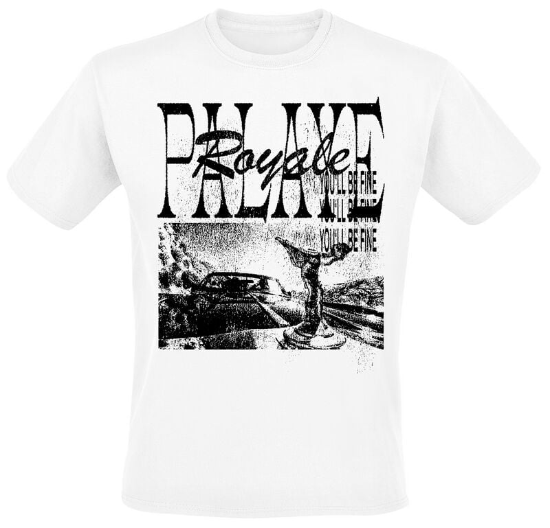 T-Shirt Manches courtes  de Palaye Royale - You'll Be Fine - S à 5XL - pour Homme - blanc - Palaye Royale