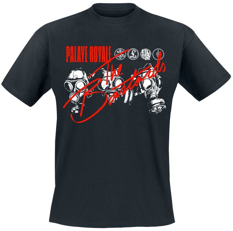 T-Shirt Manches courtes  de Palaye Royale - The Bastards Gas Masks - S à 5XL - pour Homme - noir - Palaye Royale