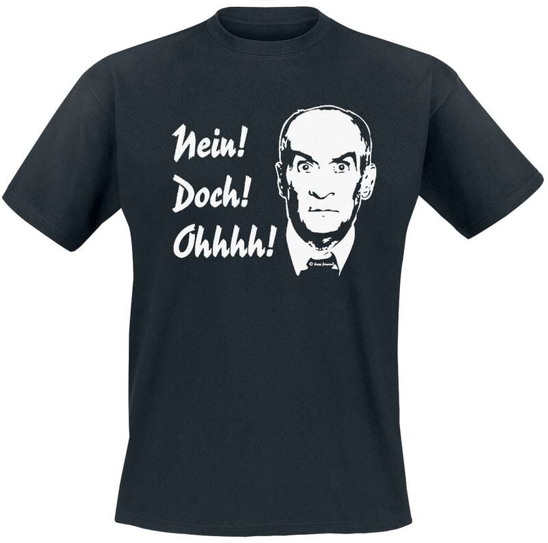 T-Shirt Manches courtes  de Louis De Funès - Nein! Doch! Ohhhh! - Heavyweight - S à 5XL - pour Unisexe - noir - Louis De Funès