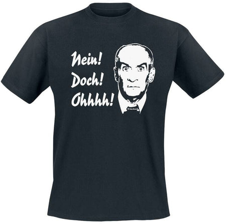 T-Shirt Manches courtes  de Louis De Funès - Nein! Doch! Ohhhh! - Heavyweight - S à 5XL - pour Unisexe - noir - Louis De Funès