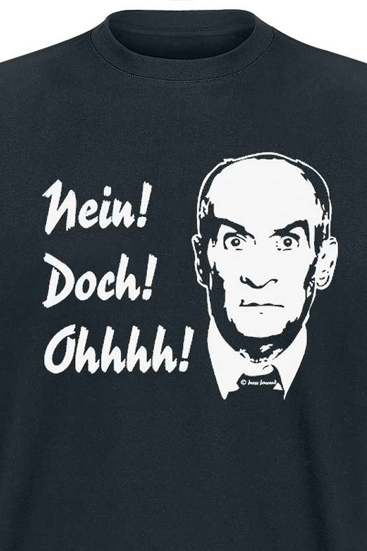 T-Shirt Manches courtes  de Louis De Funès - Nein! Doch! Ohhhh! - Heavyweight - S à 5XL - pour Unisexe - noir - Louis De Funès - View 2