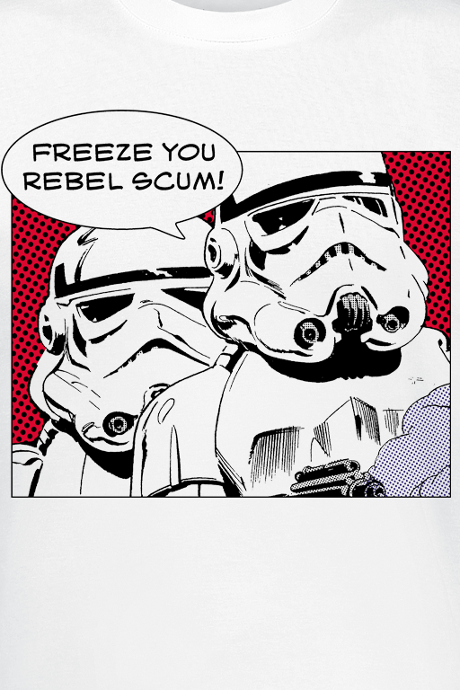 T-Shirt Manches courtes Disney de Star Wars - STORMTROOPER REBEL SCUM - M à XXL - pour Homme - blanc - Star Wars - View 2