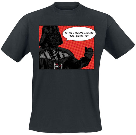T-Shirt Manches courtes Disney de Star Wars - Dark Vador - It is pointless to resist - M à XXL - pour Homme - noir - Star Wars