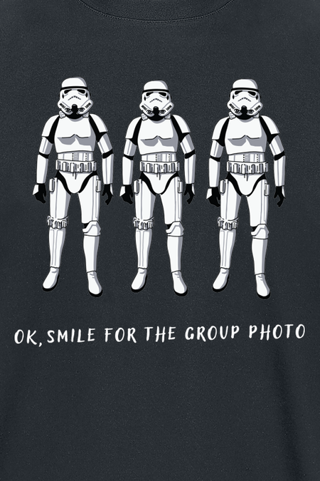 T-Shirt Manches courtes Disney de Star Wars - Stormtrooper Ok Smile - M à XXL - pour Homme - noir - Star Wars - View 2