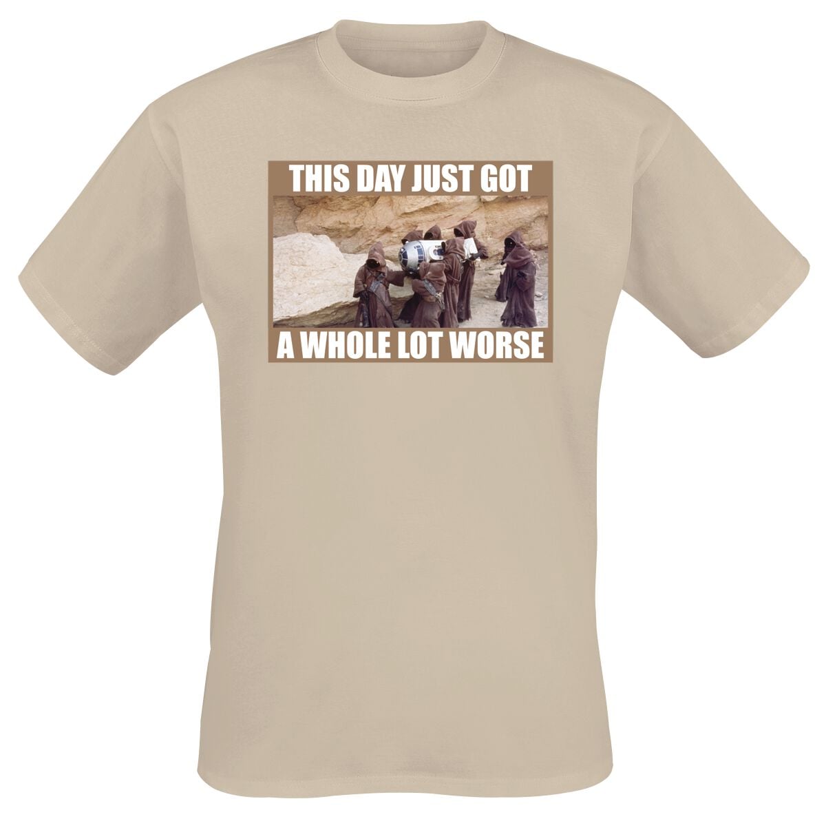 T-Shirt Manches courtes Disney de Star Wars - This Day got Worse - M à XXL - pour Homme - sable - Star Wars