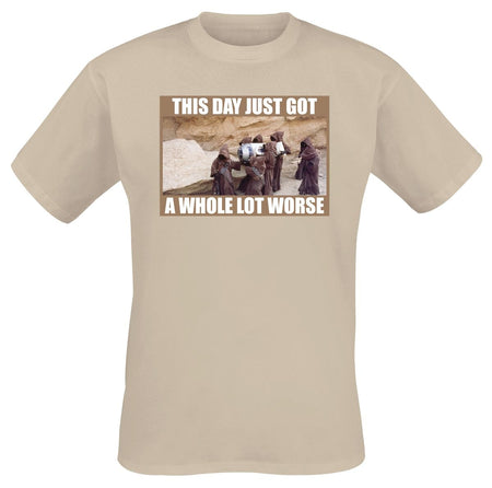 T-Shirt Manches courtes Disney de Star Wars - This Day got Worse - M à XXL - pour Homme - sable - Star Wars