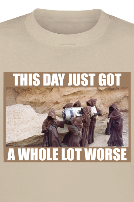T-Shirt Manches courtes Disney de Star Wars - This Day got Worse - M à XXL - pour Homme - sable - Star Wars - View 2