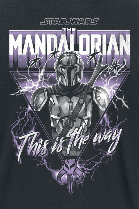 T-Shirt Manches courtes Disney de Star Wars - This Is The Way Heavy Metal - M à XXL - pour Homme - noir - Star Wars - View 2