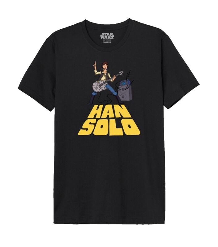T-Shirt Manches courtes Disney de Star Wars - Han Solo Band - M à XXL - pour Homme - noir - Star Wars