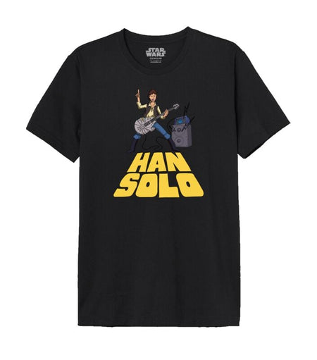 T-Shirt Manches courtes Disney de Star Wars - Han Solo Band - M à XXL - pour Homme - noir - Star Wars