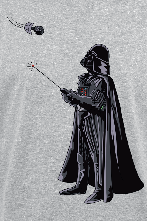 T-Shirt Manches courtes Disney de Star Wars - Vader Drone - M à XXL - pour Homme - gris chiné - Star Wars - View 2