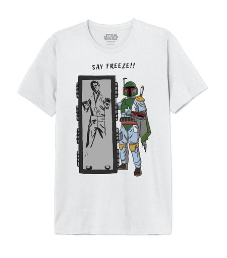 T-Shirt Manches courtes Disney de Star Wars - Say Freeze - M à XXL - pour Homme - blanc - Star Wars