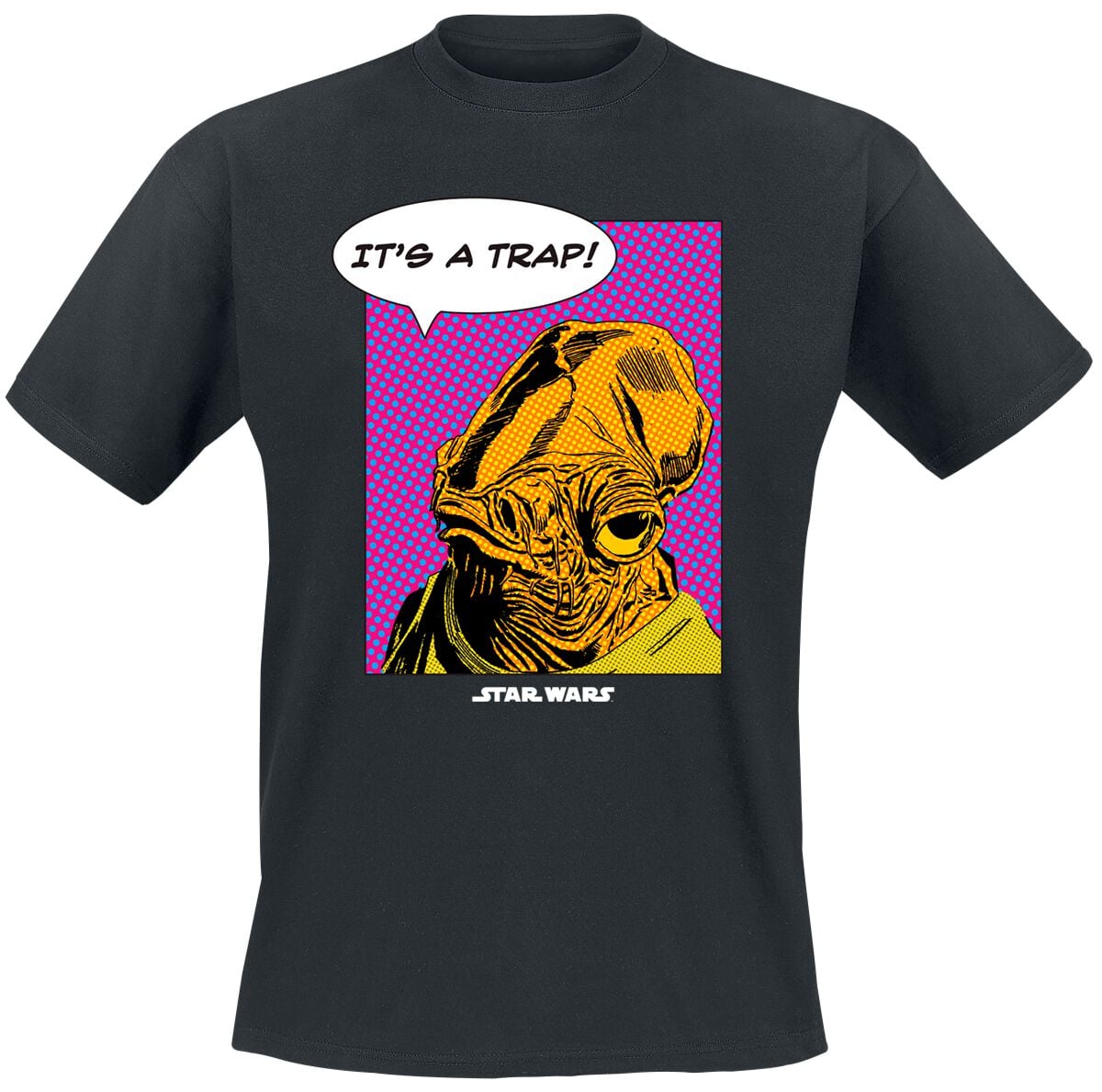 T-Shirt Manches courtes Disney de Star Wars - It's a Trap - M à XXL - pour Homme - noir - Star Wars