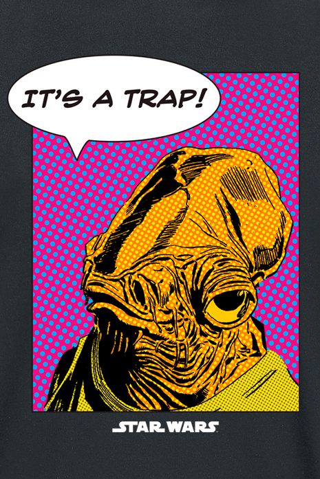 T-Shirt Manches courtes Disney de Star Wars - It's a Trap - M à XXL - pour Homme - noir - Star Wars - View 2