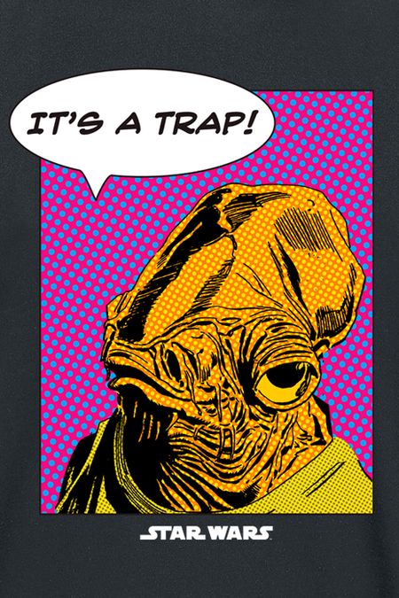 T-Shirt Manches courtes Disney de Star Wars - It's a Trap - M à XXL - pour Homme - noir - Star Wars - View 2