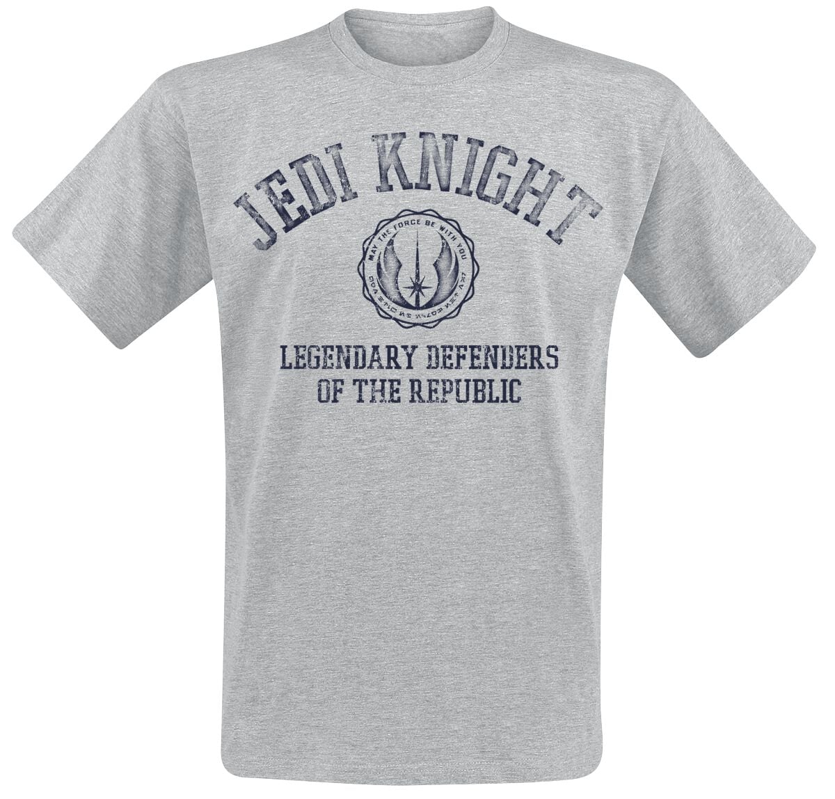T-Shirt Manches courtes Disney de Star Wars - Jedi Knight Collegiate - M à XXL - pour Homme - gris chiné - Star Wars