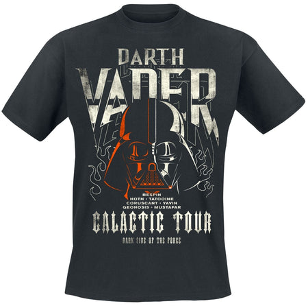 T-Shirt Manches courtes Disney de Star Wars - Dark Vador - Galactic Tour - M à XXL - pour Homme - noir - Star Wars