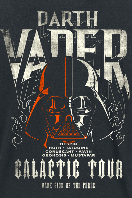 T-Shirt Manches courtes Disney de Star Wars - Dark Vador - Galactic Tour - M à XXL - pour Homme - noir - Star Wars - View 2