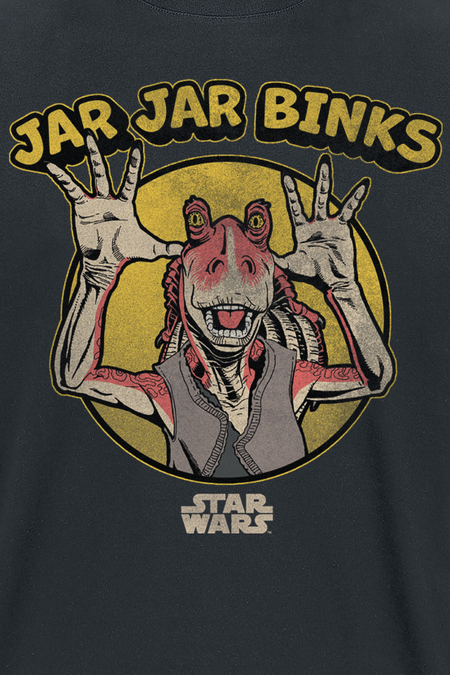T-Shirt Manches courtes Disney de Star Wars - Episode 1 Silly Jar Jar - M à XXL - pour Homme - noir - Star Wars - View 2