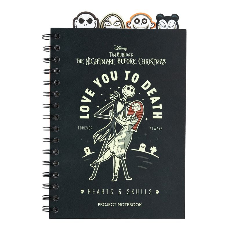 Carnet de notes Disney de L'Étrange Noël De Monsieur Jack - Love You To Death - pour Indifférent - noir - L'Étrange Noël De Monsieur Jack