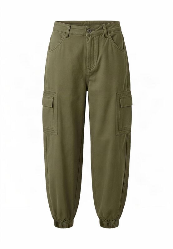 Pantalon Cargo  de Urban Classics - Ladies Cotton Twill Cargo Pants - 27 à 31 - pour Femme - olive - Urban Classics