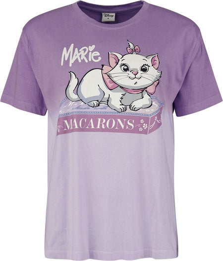 T-Shirt Manches courtes Disney de Les Aristochats - Marie - Macarons - S à XXL - pour Femme - lilas - Les Aristochats