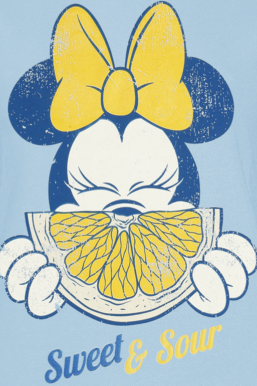 T-Shirt Manches courtes Disney de Mickey & Minnie Mouse - Minnie Sweet & Sour - S à XXL - pour Femme - bleu - Mickey & Minnie Mouse - View 2