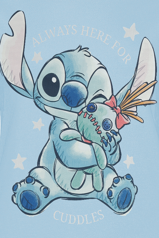 T-Shirt Manches courtes Disney de Lilo & Stitch - Stitch - Câlins - S à XXL - pour Femme - bleu - Lilo & Stitch - View 2