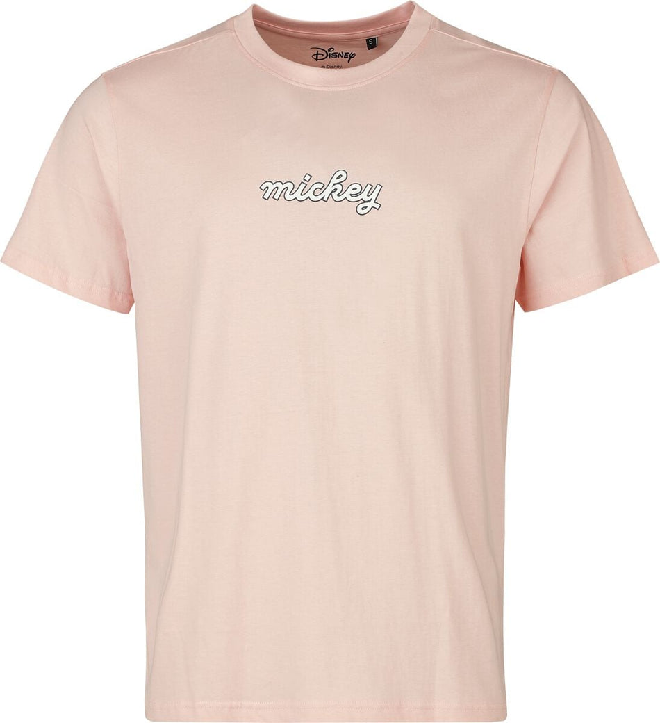 T-Shirt Oversize Disney de Mickey & Minnie Mouse - Surprised Mickey Puff - Oversize - S à XXL - pour Homme - rose clair - Mickey & Minnie Mouse
