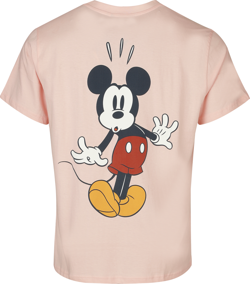 T-Shirt Oversize Disney de Mickey & Minnie Mouse - Surprised Mickey Puff - Oversize - S à XXL - pour Homme - rose clair - Mickey & Minnie Mouse - View 2